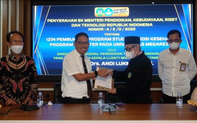 Penyerahan SK Prodi Baru S2 Promosi Kesehatan Unimerz oleh Kepala LLDIKTI Wilayah IX Sultanbatara