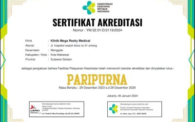 Klinik Pratama Mega Rezky Medical Berhasil Raih Akreditasi Paripurna