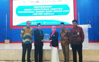 Wakil Rektor II Unimerz Terima SK Jabatan Fungsional Lektor Kepala oleh LLDIKTI Wilayah IX