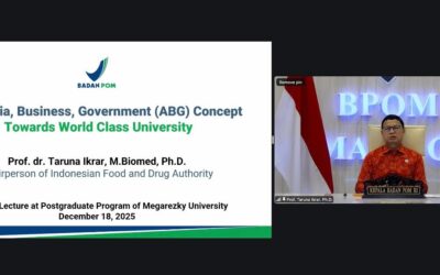 Penguatan Konsep ABG dalam Pendidikan Tinggi: Unimerz Hadirkan Ketua BPOM RI pada Kuliah Umum Pascasarjana UNIMERZ