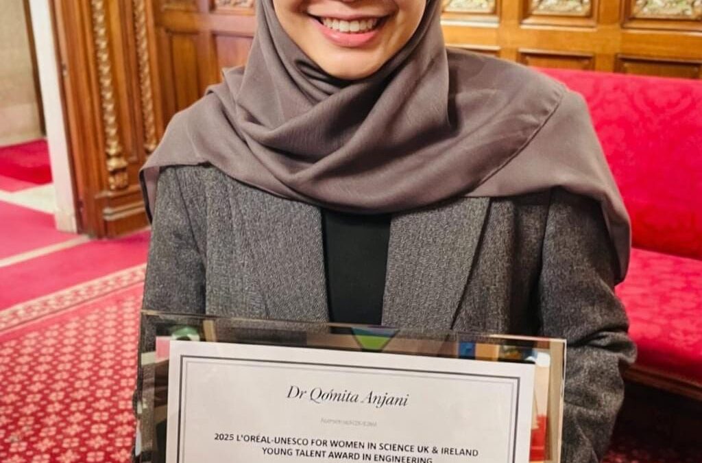 KEREN! Dosen UNIMERZ Qonita Anjani PhD Raih Penghargaan UNESCO For Women in Science UK & Ireland Young Talent Award in Engineering 2025